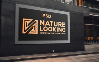 Store outdoor wall mockup | office outside wall mockup | building outside wall mockup