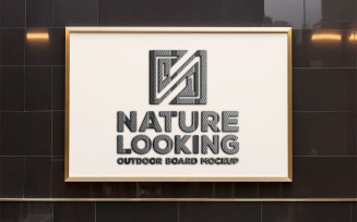 Building outdoor logo mockup_outdoor wall logo mockup_Building outside mockup