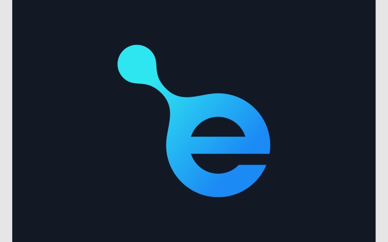Letter E Molecule Science Lab Logo Logo Template