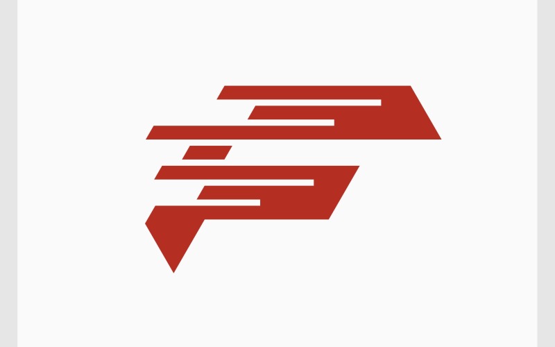 Letter F Fast Movement Logo Logo Template