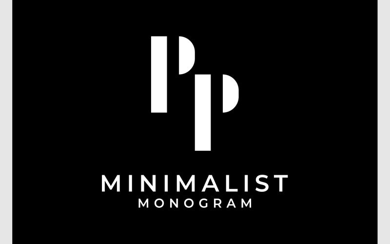 Letter P P Minimalist Luxury Logo Logo Template