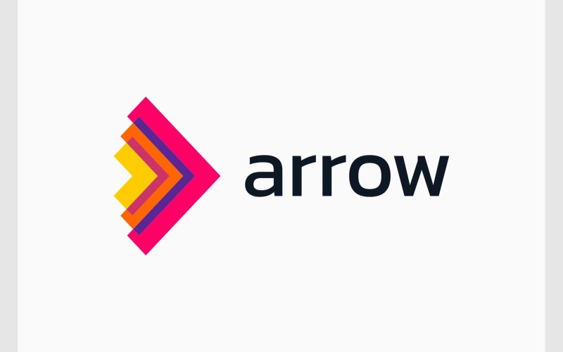 Right Arrow Cursor Modern Logo Logo Template