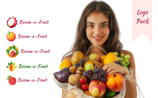 Boom-a-Fruit — Minimalistic Exotic Fruits Shop Logo Pack