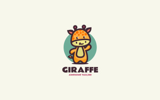 Giraffe Mascot Cartoon Logo 4
