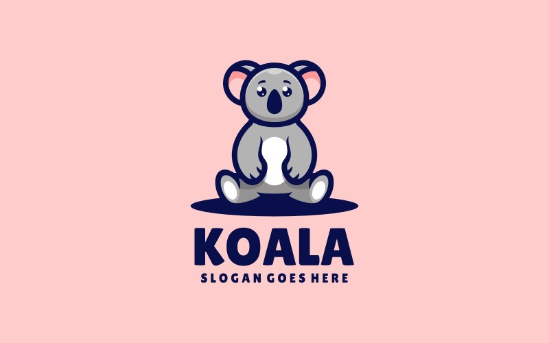 Koala Simple Mascot Logo 3 Logo Template