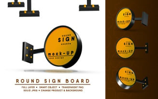 Round Sign Board I Easy Editable