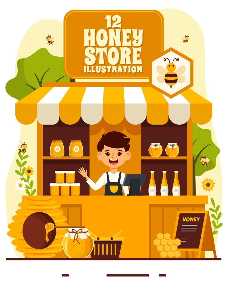 Template #400550 Shop Honey Webdesign Template - Logo template Preview