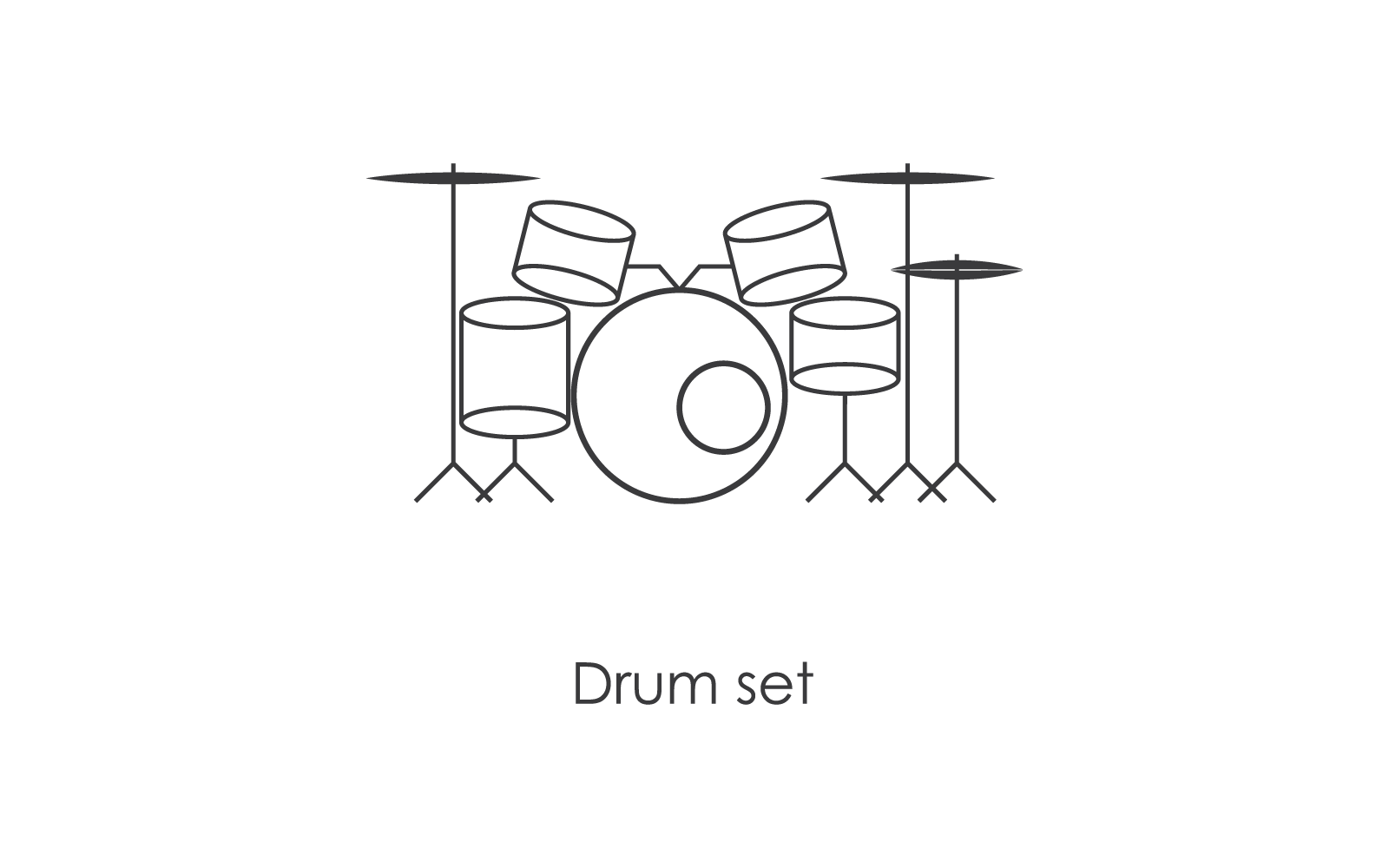 Drum set icon vector design illustration template