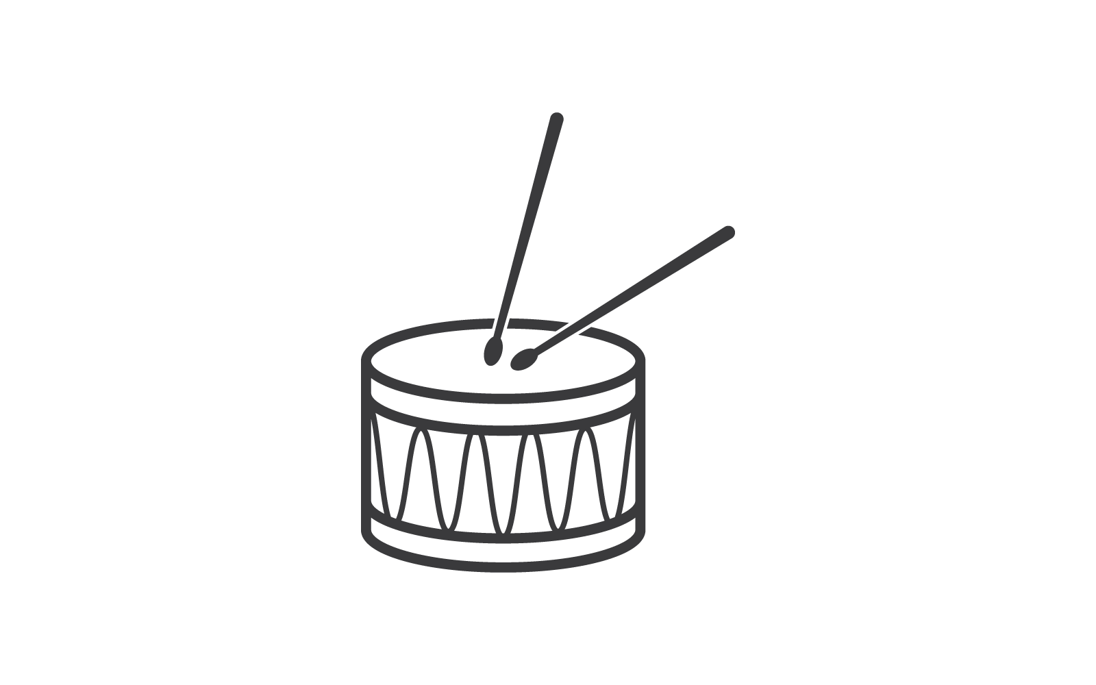 Drum stick icon illustration vector design Logo Template