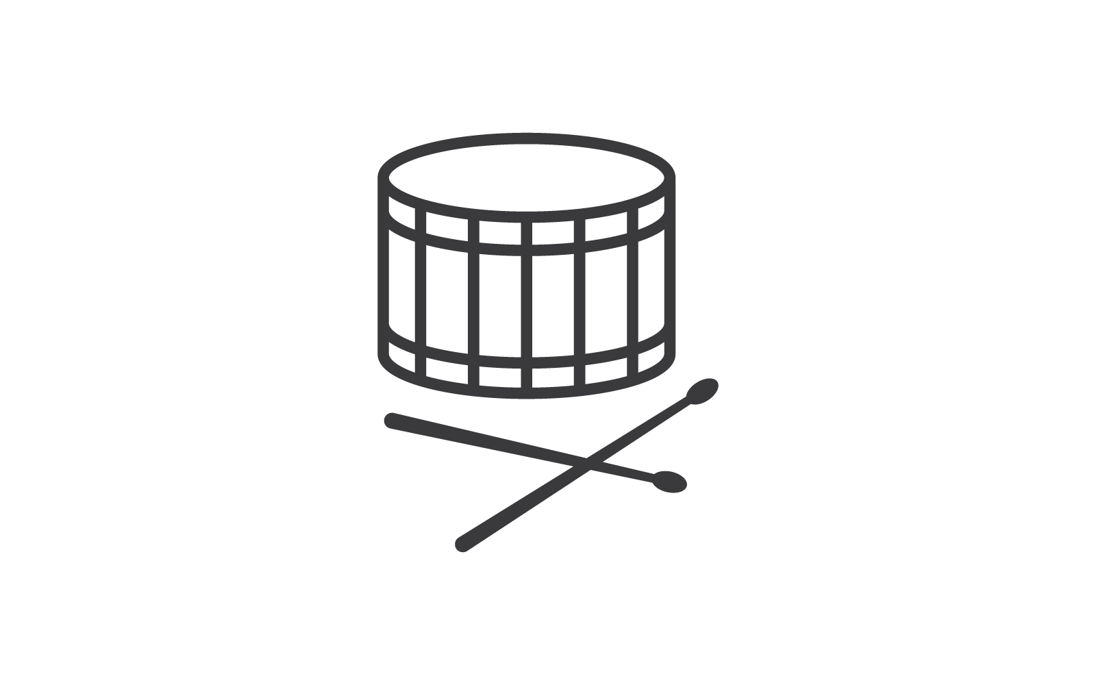Drum stick icon vector flat design Logo Template