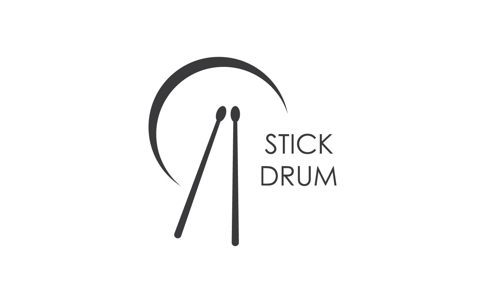 Drum stick illustration icon vector design Logo Template