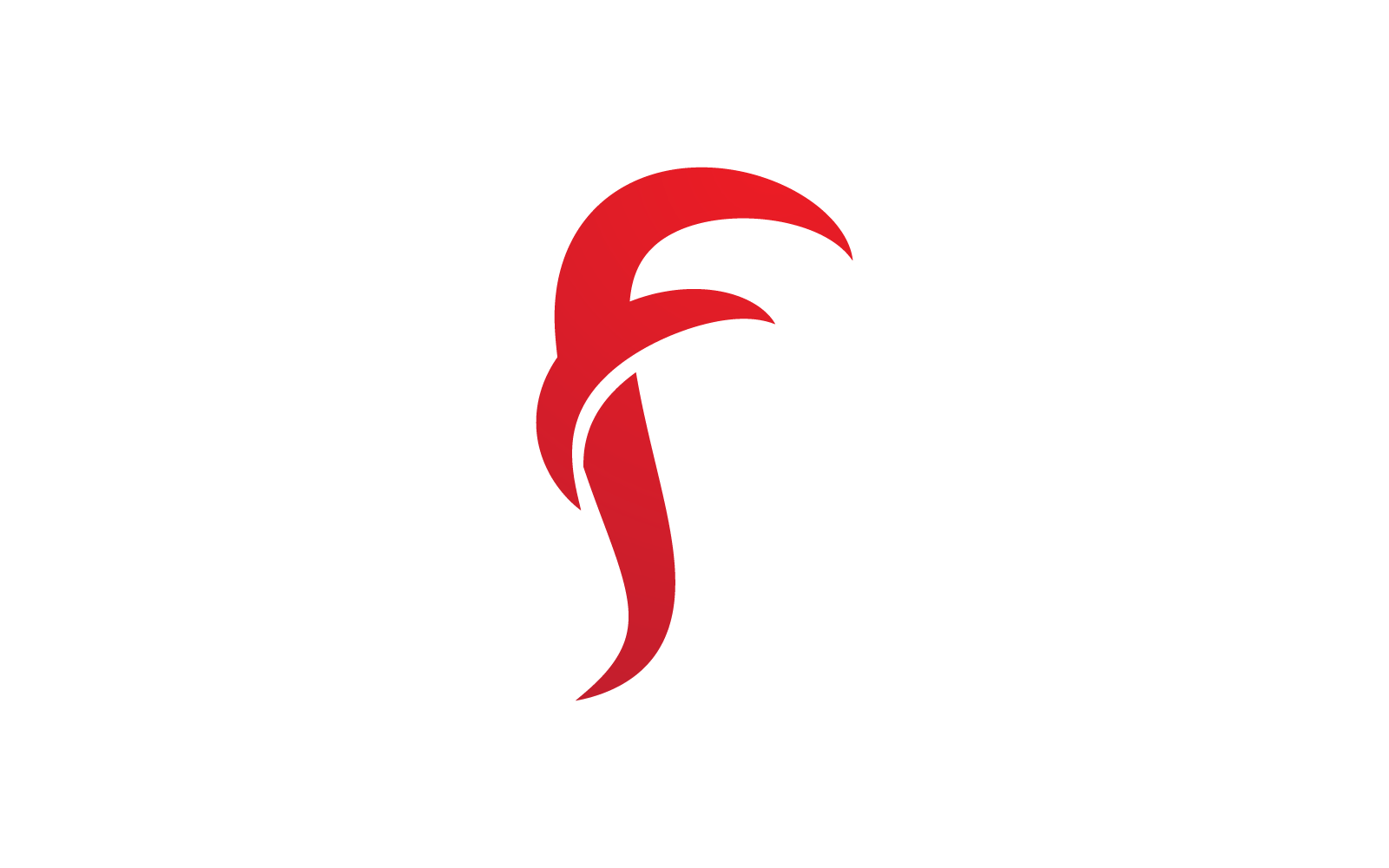 F initial letter fire vector design template
