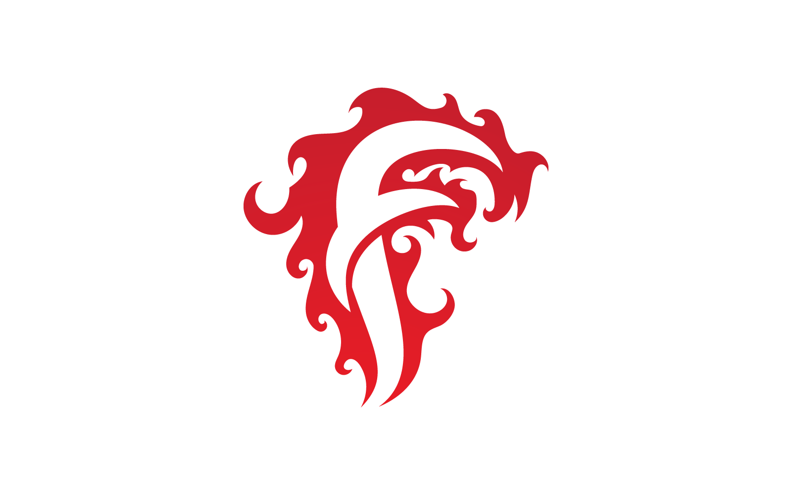F initial letter illustration fire vector design Logo Template