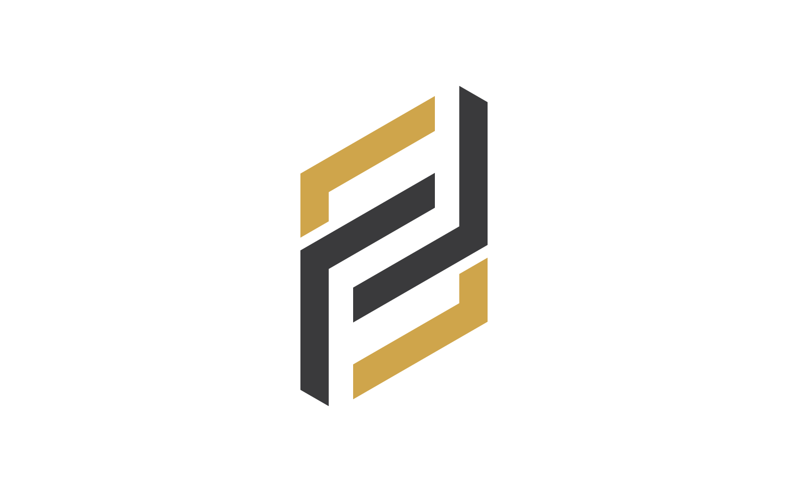 F initial letter logo icon vector flat design