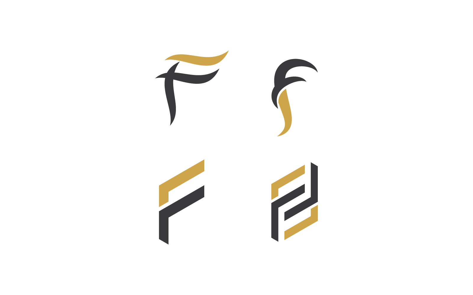 F initial letter logo vector template design