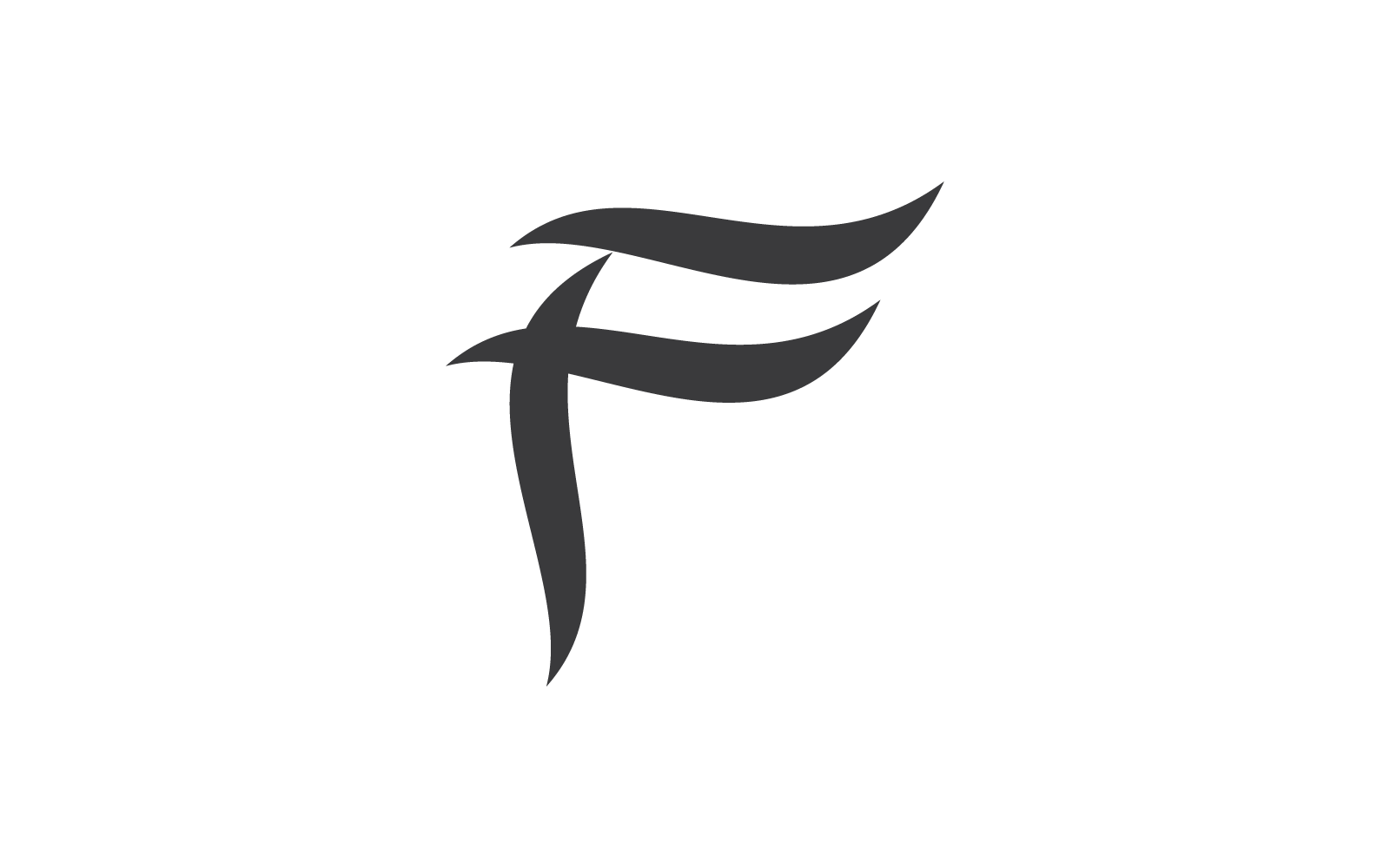 F počáteční písmeno logo vektorové šablony plochý design