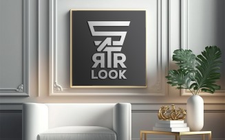 Luxury living room board mockup_luxury interior mockup with white sofa_livingroom board mockup