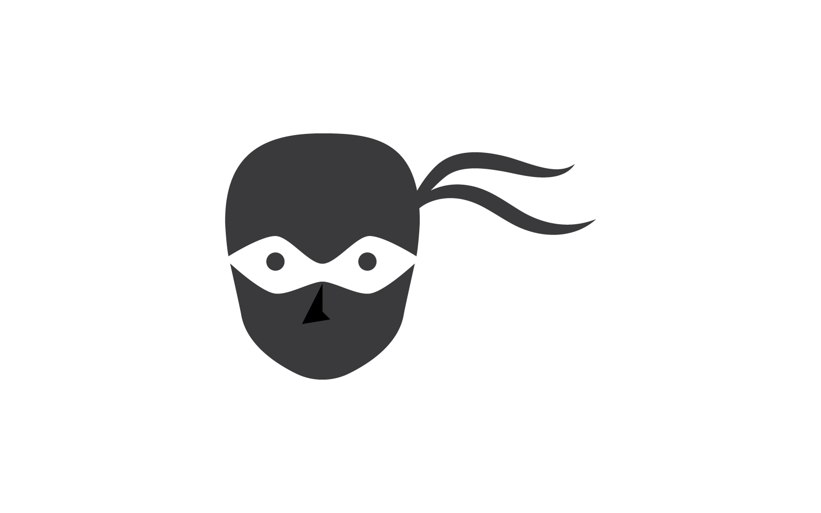 Modelo de logotipo de vetor de ilustração ninja