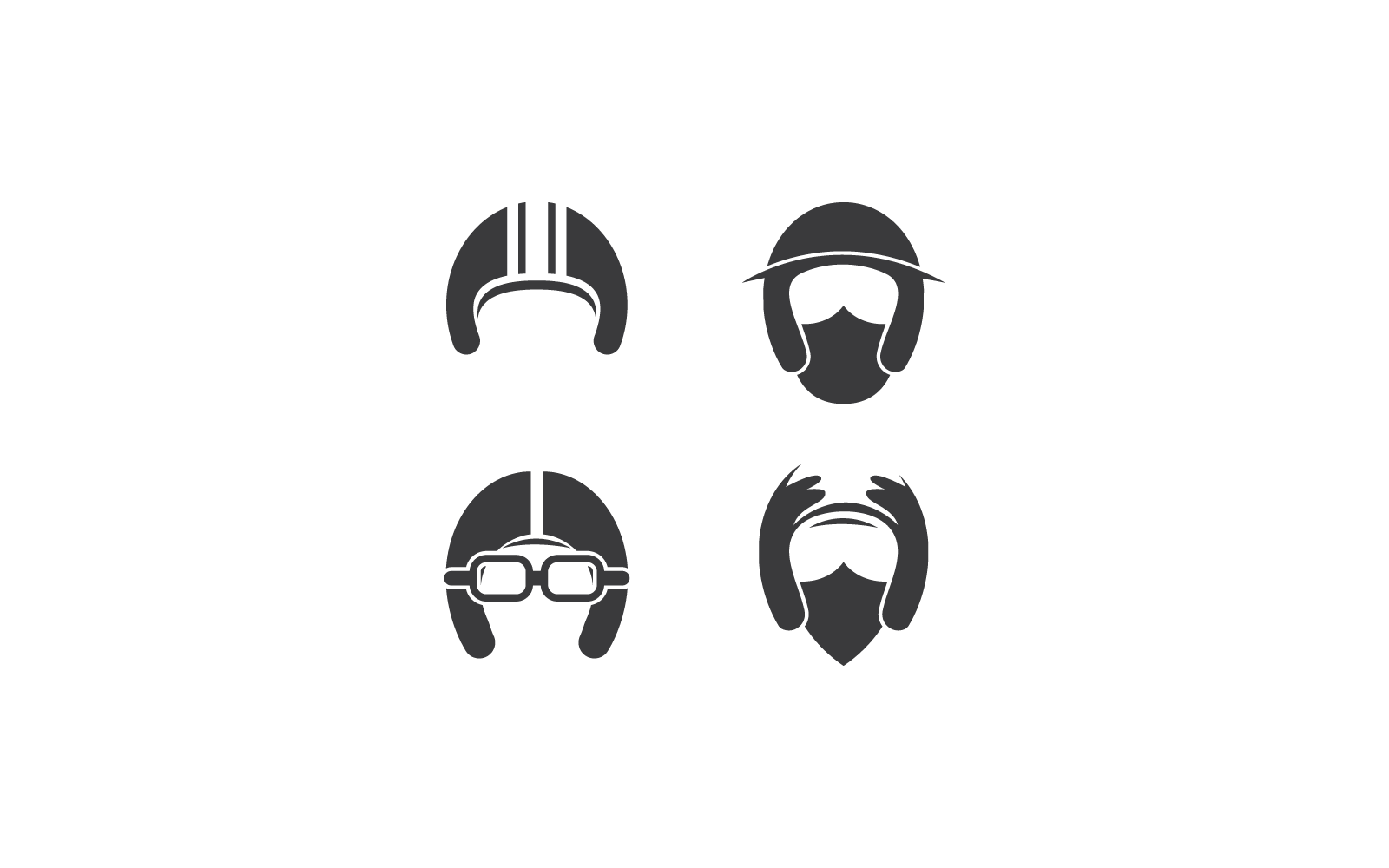 Motorcycle helmet logo illustration vector design template