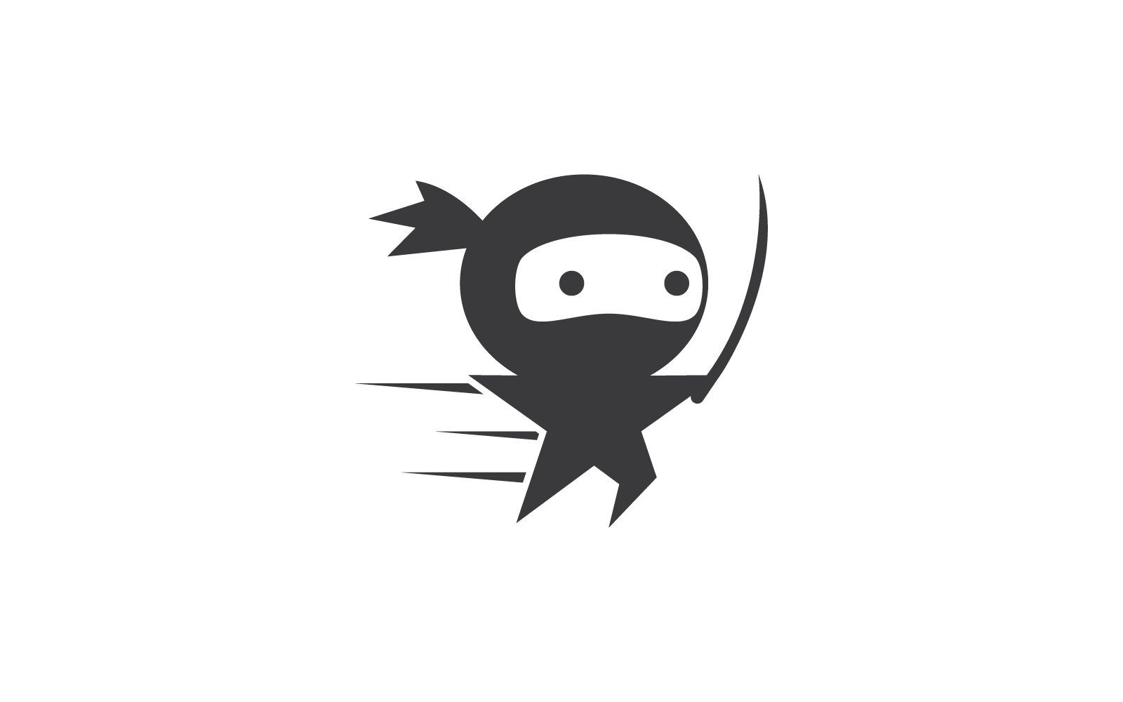 Ninja illustration logo icon vector template