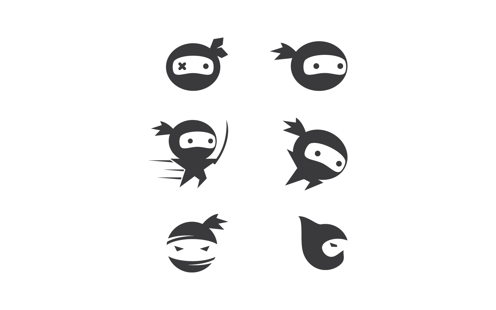 Ninja logo icon vector design illustration template