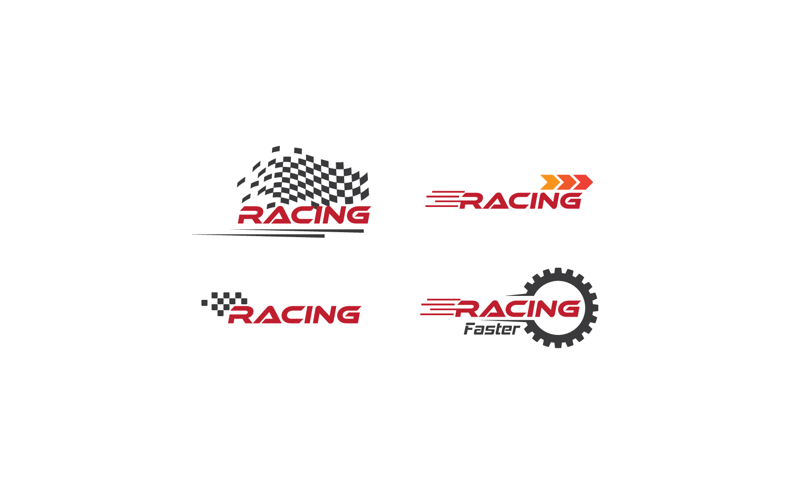 Racing  logo set vector design template