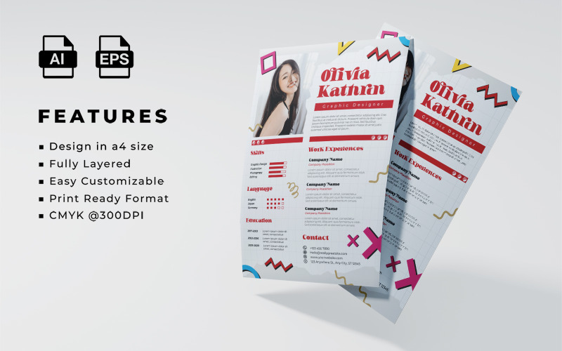 Resume and CV Template 002 Corporate Identity