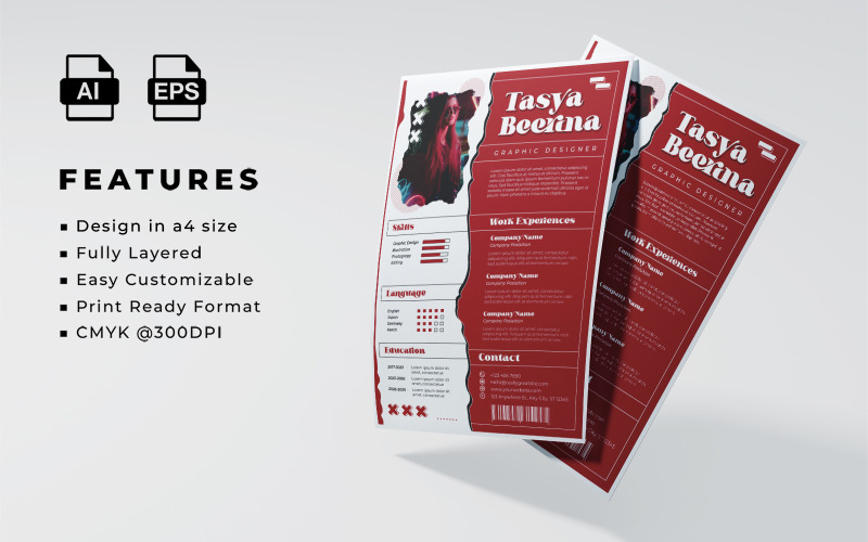 Resume and CV Template 005 Corporate Identity