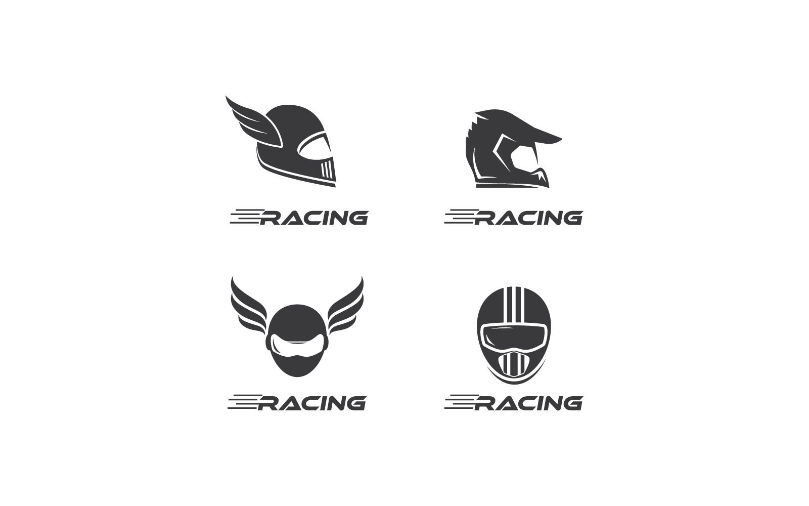 Шаблон векторного логотипа мотоциклетного шлема
