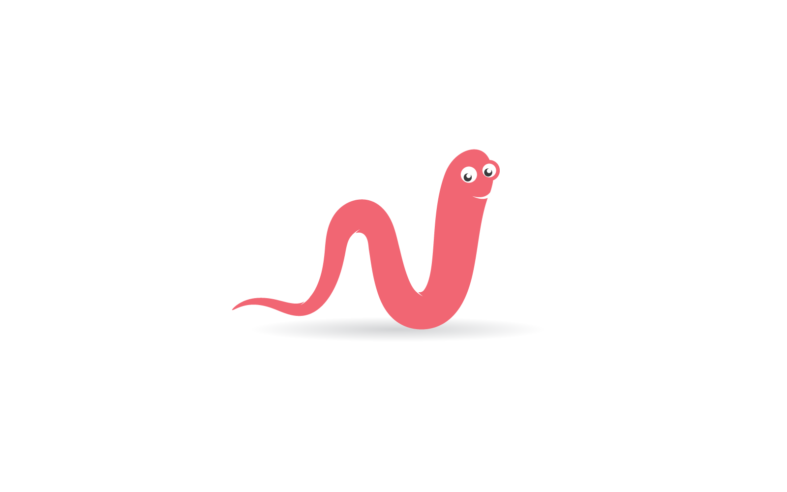 Worm illustratie embleemontwerp pictogram vector