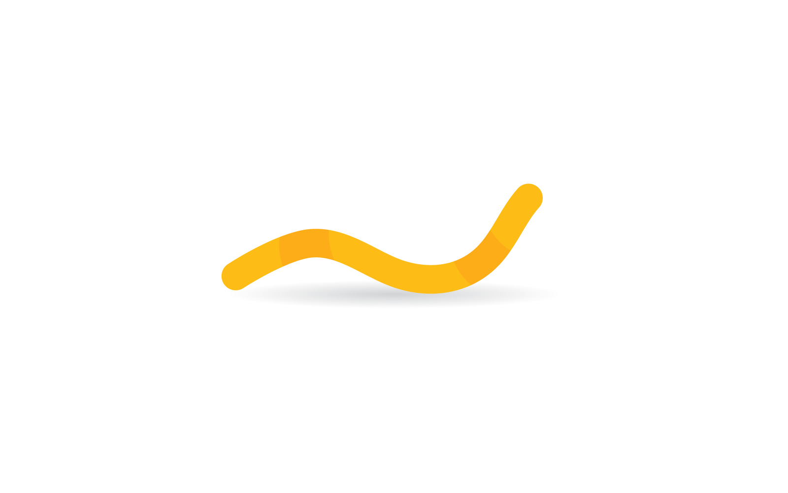 Worm illustratie vector platte ontwerpsjabloon