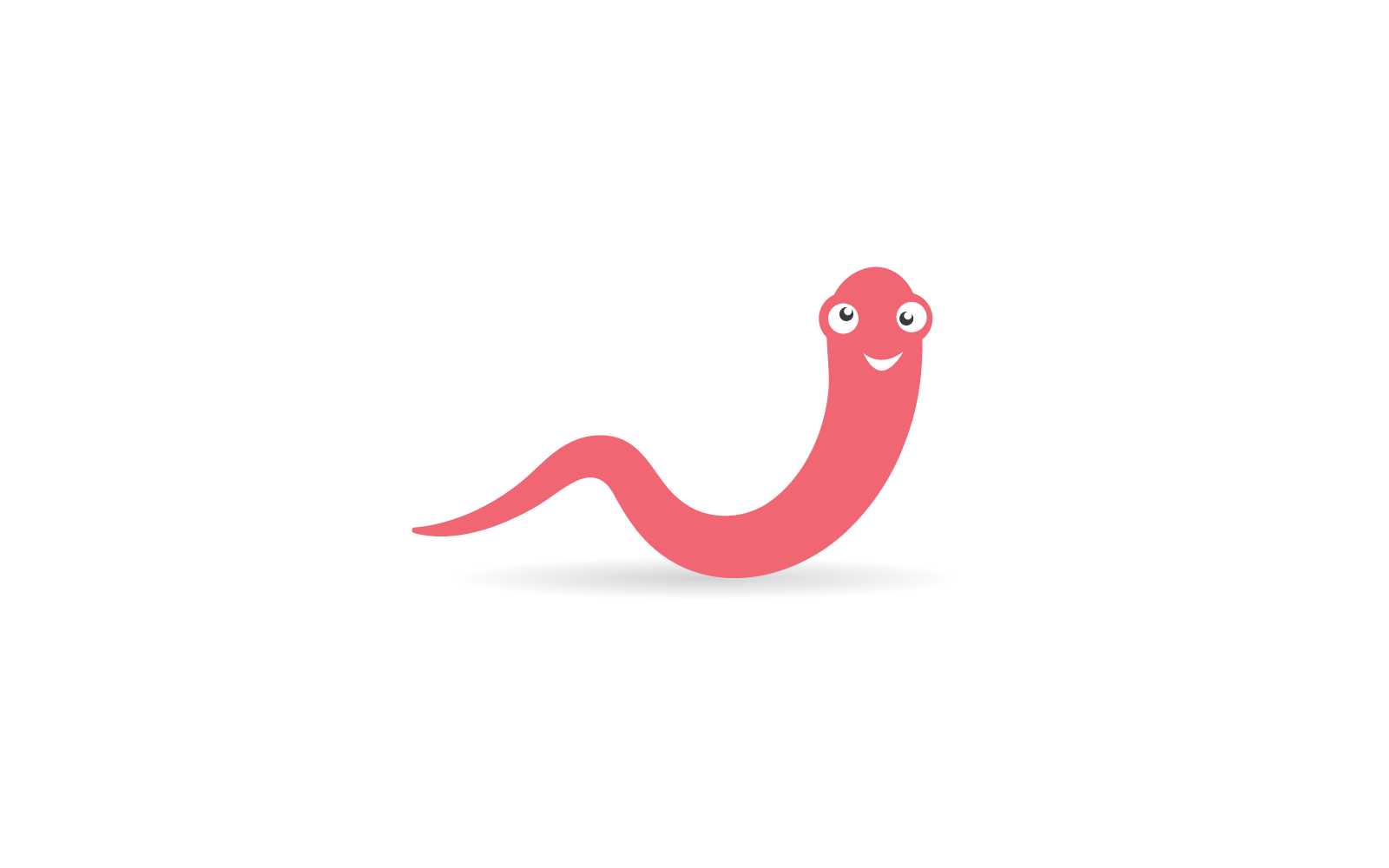 Worm illustration logo vector design