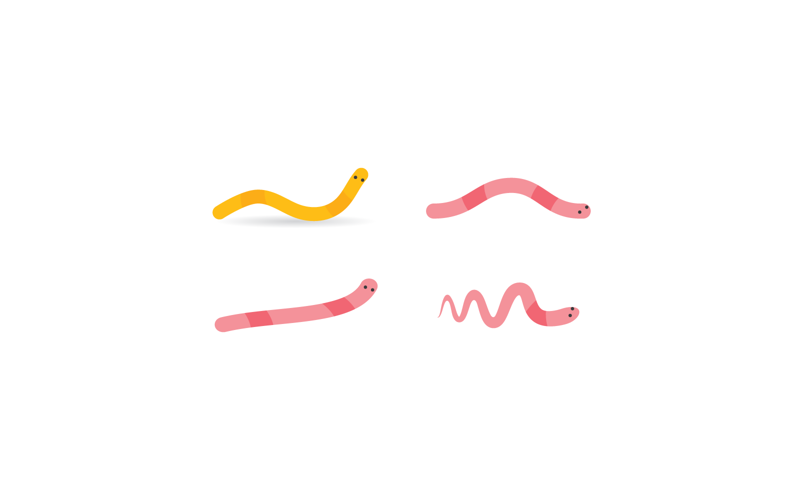Worm logo vector template flat design