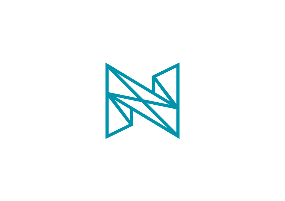 Network - Letter N vector logo design template