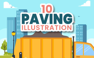 10 Paving Vector Illustration
