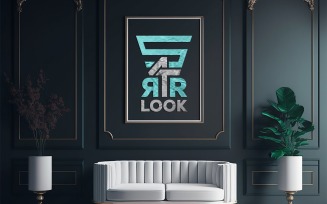 Livingroom board mockup_luxury inteior wall mockup