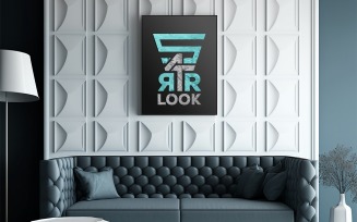 Luxury interior board mockup_luxury livingroom mockup_board mockup with sofa_board mockup design