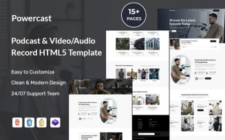 Pawercast - Podcast & Video Audio Record Shop HTML5 Template