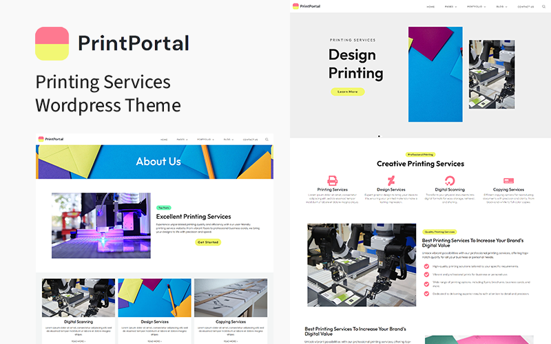 PrintPortal - Printing Service Wordpress Theme WordPress Theme