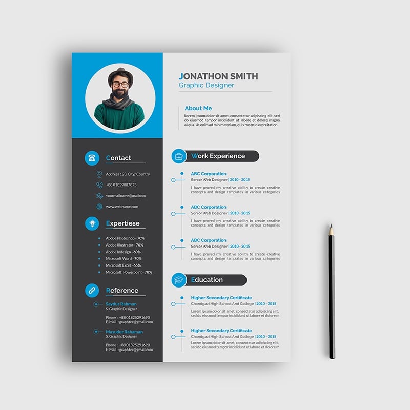 Template #400762 Professional Resume Webdesign Template - Logo template Preview