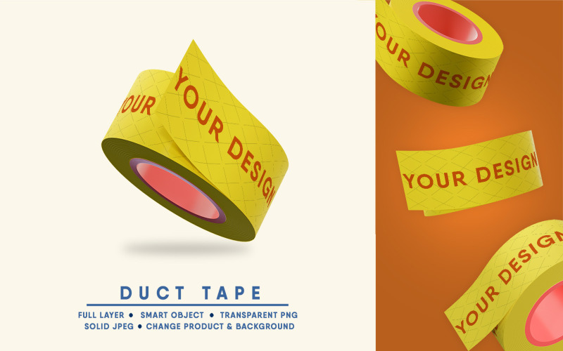 Duct Tape Mockup I Easy Editable Product Mockup