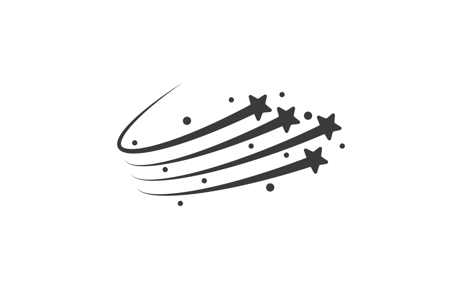 Flache Designvorlage für die Illustration des Sternlogos