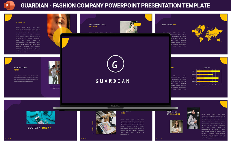 Guardian - Fashion Company Presentation Template PowerPoint Template