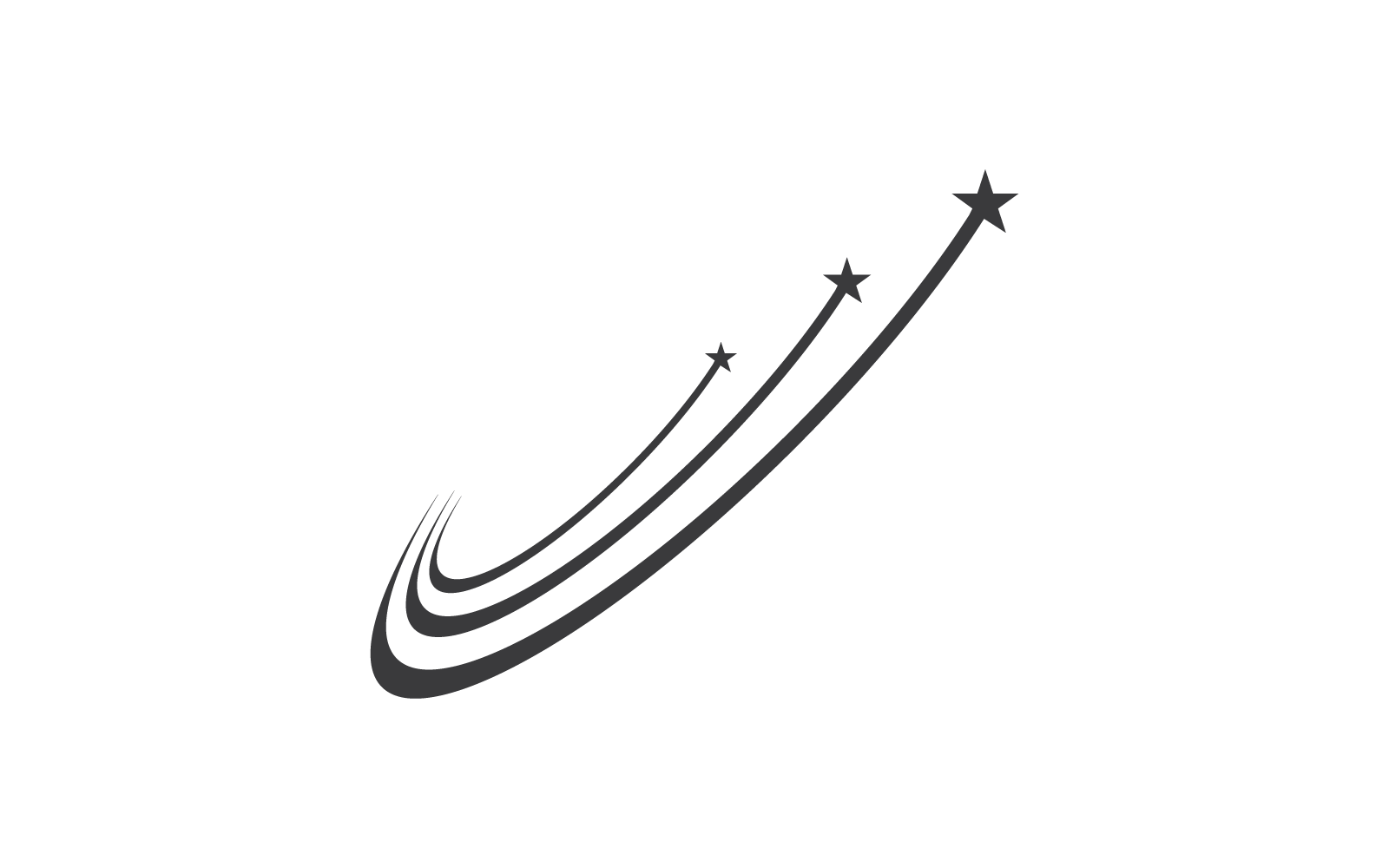 Ilustración del logotipo de la estrella, diseño plano vectorial, pasos 10