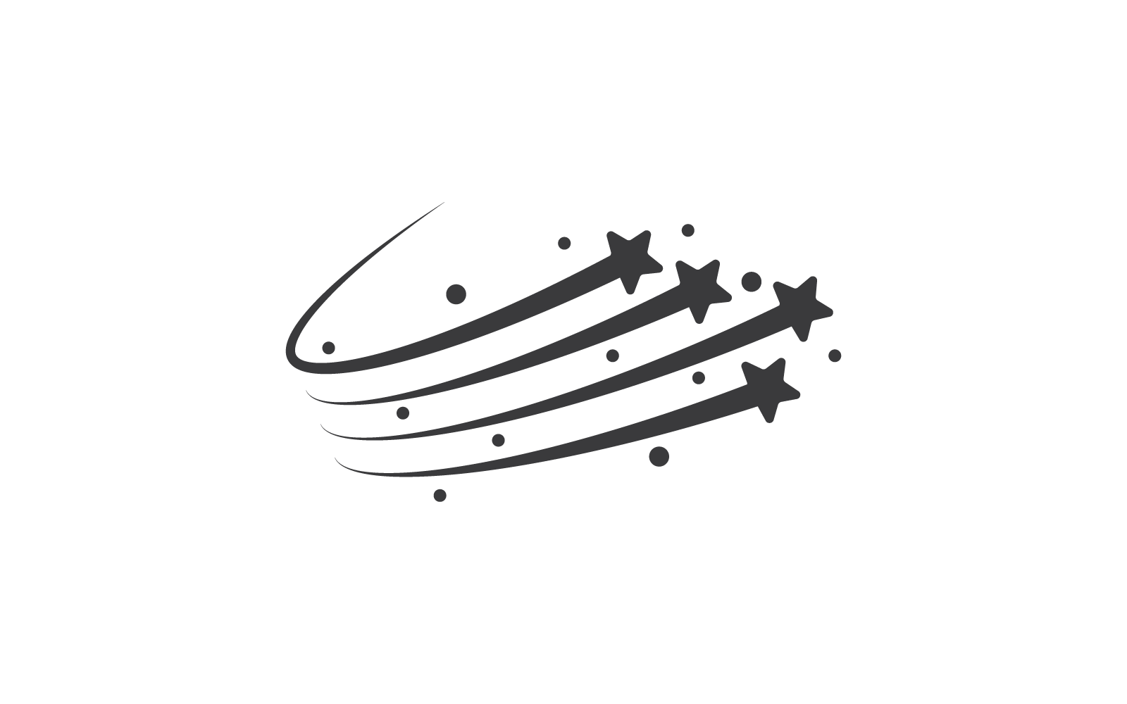 Modello di design piatto con illustrazione del logo Star