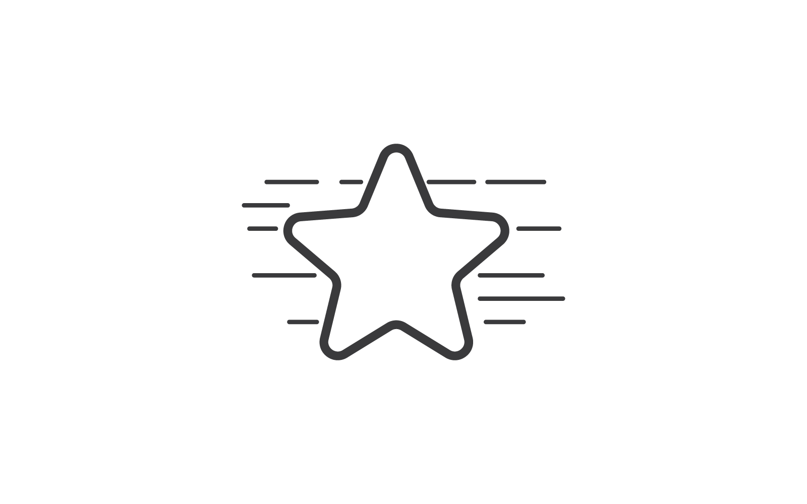 Modelo de design plano de ícone de ilustração de logotipo estrela