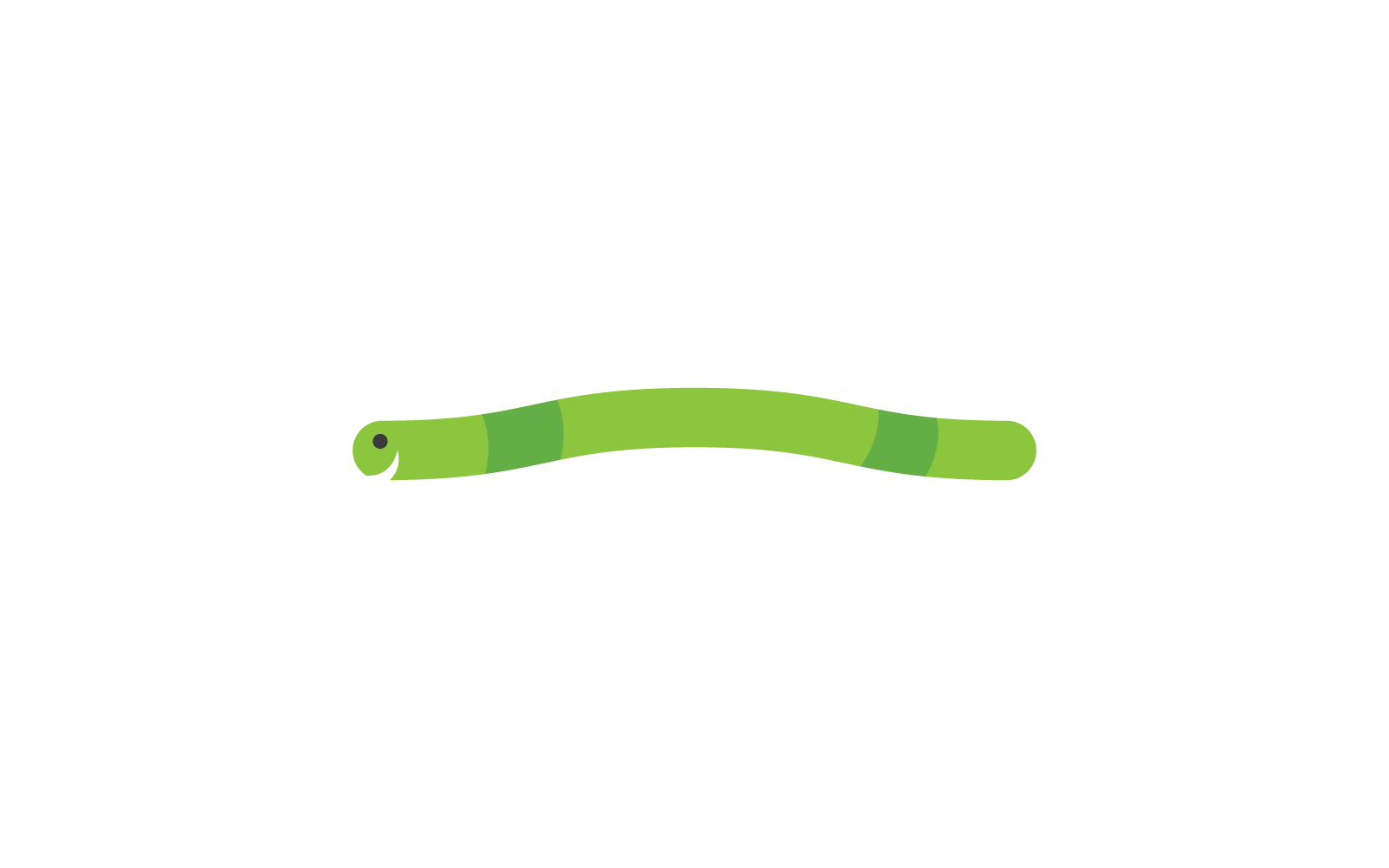 Modelo de ilustração de logotipo de vetor de verme