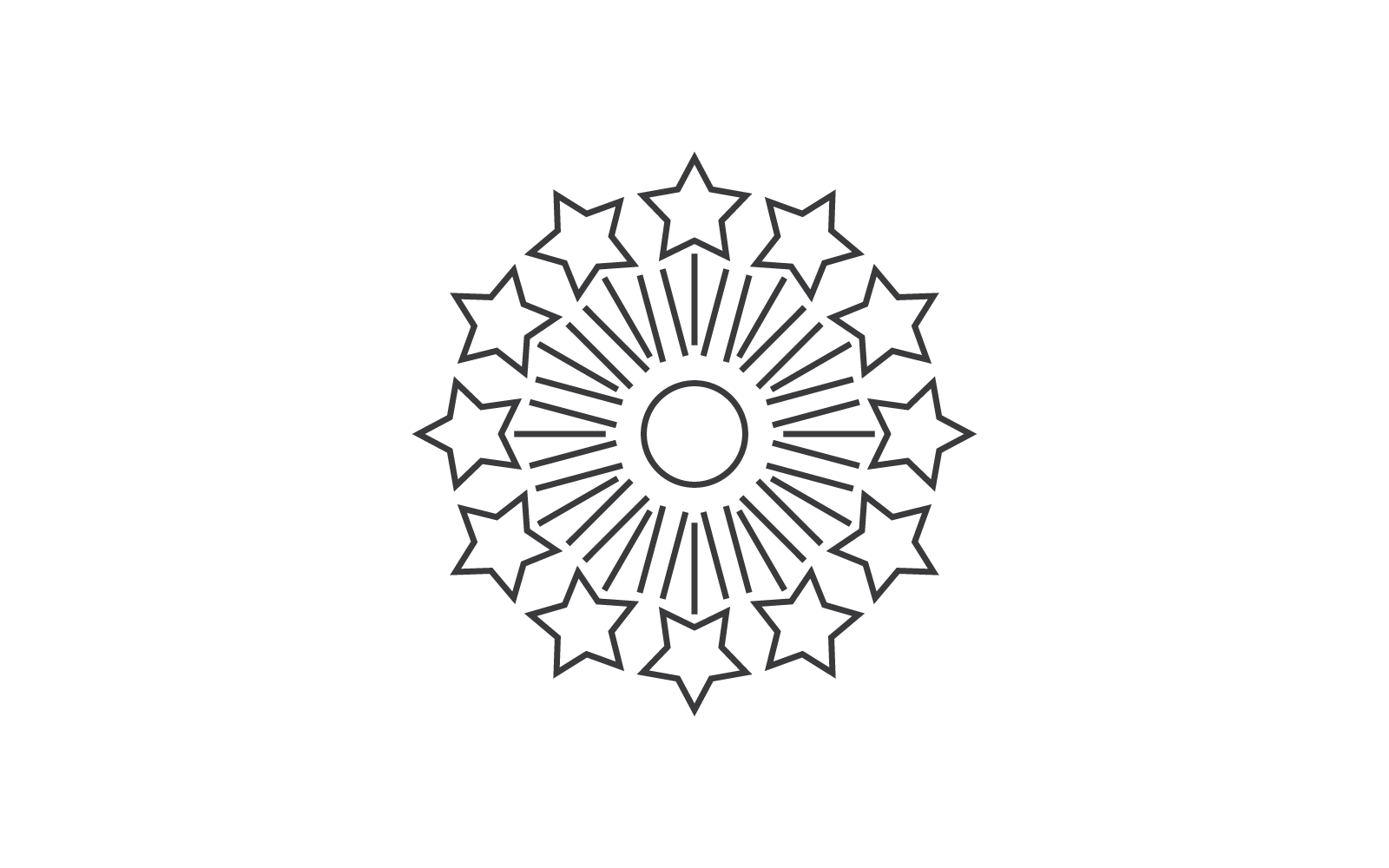 Modelo de ilustração do ícone do logotipo da estrela