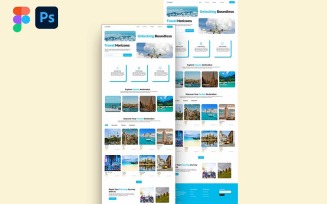 Travel Landing Page UI Elements