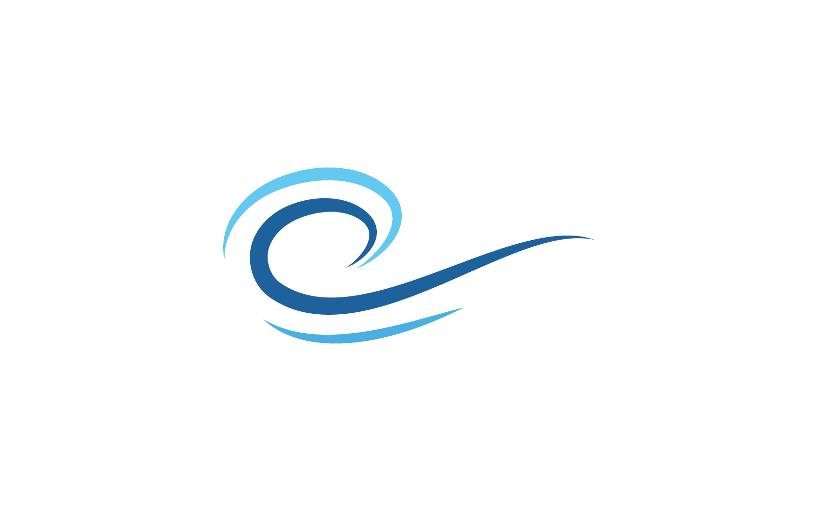 Design piatto vettoriale del modello logo illustrazione dell'onda d'acqua